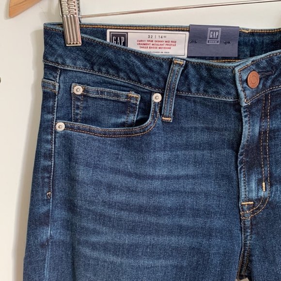 GAP Curvy True Skinny Mid Rise 14 Short NWT - Picture 6 of 12